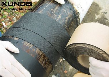 China Geotextilien unterstütztes selbstklebendes Bitumen-Band, schützende Rohrleitung, die bituminöses Band beschichtet fournisseur